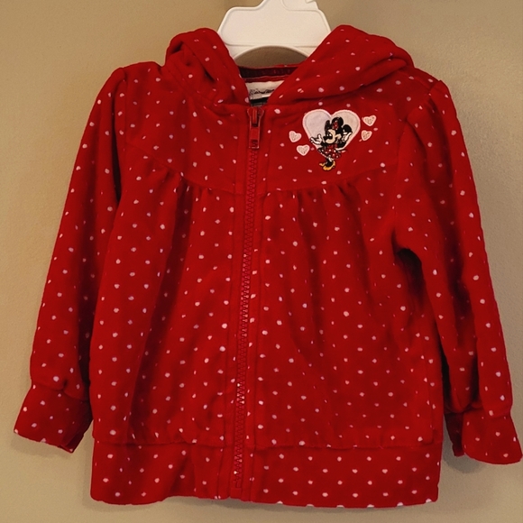 Walt Disney World Minnie Mouse soft velour embrodiered zip up hoodie - Picture 1 of 3